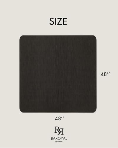 BARoyal Office Chair Mat for Hardwood Floor Under Desk Computer Rolling Chair Mat for Wood/Tile Floor Non-Slip Heavy Duty Desk Rug PVC Plastic Hard Floor Protector 48"x 48" (Espresso)