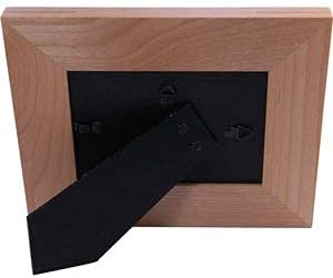 Personalized Add Your Custom Text Hanging/Tabletop Wall Natural Alder Wood Picture Photo Frame Customizable (5x7-inch Horizontal)