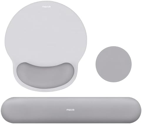 MOSISO Wrist Rest Support for Mouse Pad&Keyboard Set, Gray