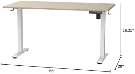 ErGear Height Adjustable Electric Standing Desk, 55 x 28 Inches Sit Stand up Desk, Memory Computer Home Office Desk, Natural