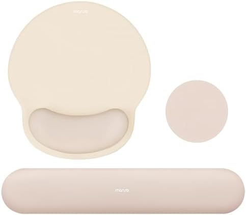 MOSISO Wrist Rest Support for Mouse Pad&Keyboard Set, Apricot