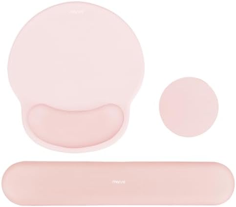 MOSISO Wrist Rest Support for Mouse Pad&Keyboard Set, Chalk Pink
