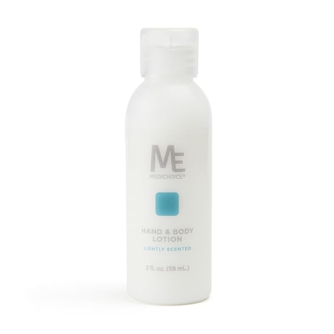 MediChoice Moisturizing Hand and Body Lotion for Sensitive Skin Lightly Scented Flip-Top Bottle 2 oz. Travel Size Bulk Pack Perfect for Dry Skin PC4020 Case 144