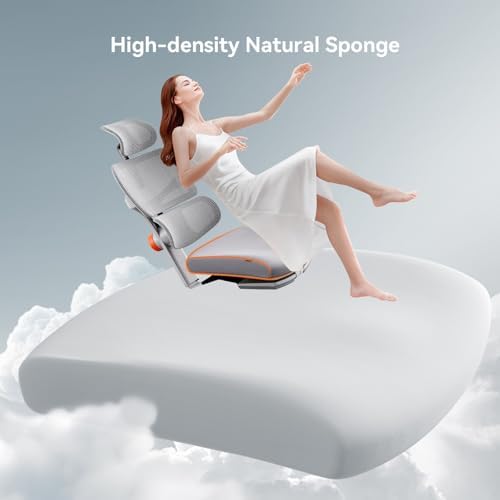 Newtral Office Chair Ergonomic - Home Office Desk Chair, Back Pain Chair with Auto-Following Lumbar Support, 4D Armrest, Seat Depth and Height Adjustable