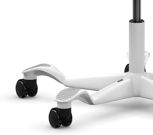 HAG Capisco Standard Chair-White Frame-Upholstered Black Leather