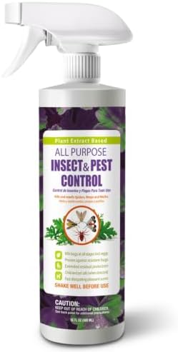 EcoVenger by EcoRaider All Purpose Insect Control 16 oz, Fleas, Fruit Flies, Gnats, Moths, Roaches, Spiders, Fast Kill, Lasting Prevention, Kill Eggs, Plant Extract Based & Non-Toxic, Child & Pet Safe