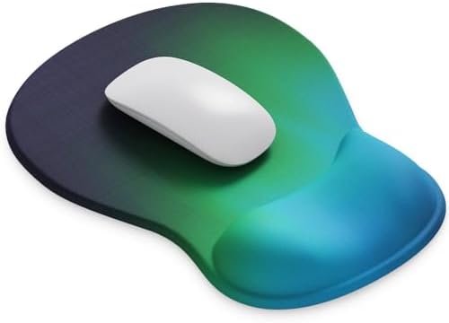 ErgoComfort Gel Wrist Rest Mouse Pad-Ergonomic Office Mousepad with Wrist Support-Non-Slip, Design Desk Accessories Mat for Home&Game Decor (08Aurora Borealis)
