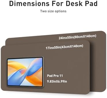 Aothia Faux Leather Desk Mat - Large Mouse Pad, Non-Slip PU Leather Blotter, Waterproof Writing Surface for Office and Home (Coffee 55" x 24")