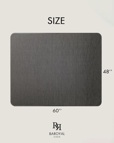 Baroyal Office Chair Mat for Hardwood Floor Under Desk Computer Rolling Chair Mat for Wood/Tile Floor Non-Slip Heavy Duty Desk Rug PVC Plastic Hard Floor Protector 48" x 60" (Espresso)