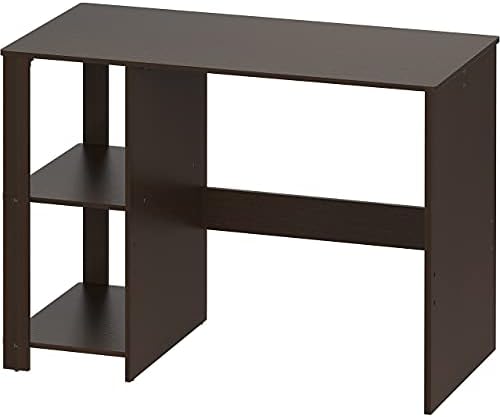 SHW 38-Inch Home Office Computer Desk with Shelves, Espresso