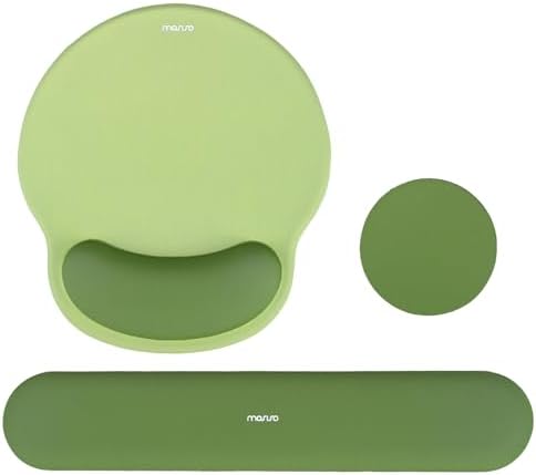 MOSISO Wrist Rest Support for Mouse Pad&Keyboard Set, Olive Green