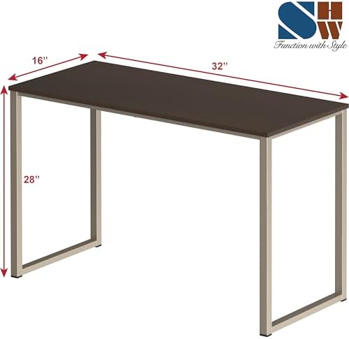 SHW Mission 32-Inch Home Office Computer Desk, Espresso