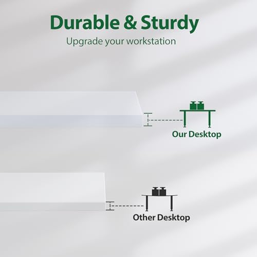Agilestic 71 * 32 Inch Height Adjustable Electric Standing Desk, White