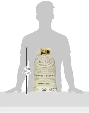 NaturOli Soap Nuts/Soap Berries - 2-Lbs organic (480 loads) + 18X Travel Bottle! Select Seedless - 2 Wash Bags, 8-pg info, Tote Bag. Organic Laundry Soap
