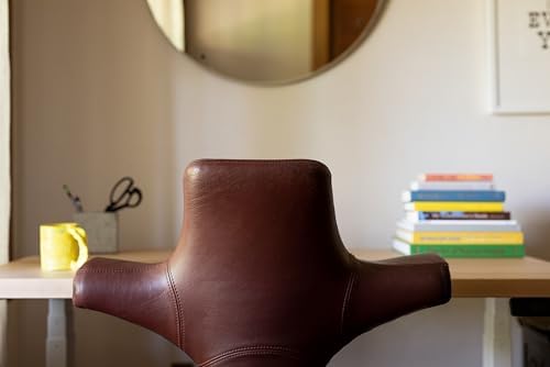 HAG Capisco Adjustable Sit to Stand Desk Chair - Silver Frame - Leather Black Seat