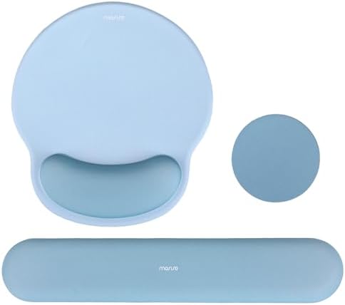 MOSISO Wrist Rest Support for Mouse Pad&Keyboard Set, Air Blue