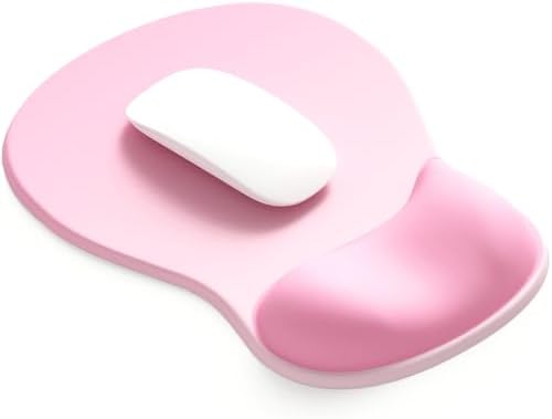ErgoComfort Gel Wrist Rest Mouse Pad-Ergonomic Office Mousepad with Wrist Support-Non-Slip, Design Desk Accessories Mat for Home&Game Decor (06Blush Gradient)