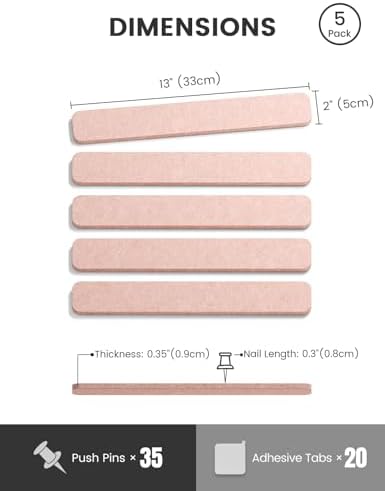 Fluxynara 13" x 2" Felt Wall Panels, Pink