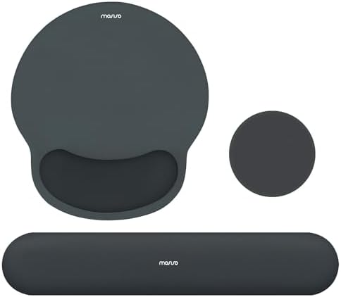 MOSISO Wrist Rest Support for Mouse Pad&Keyboard Set, Slate Gray