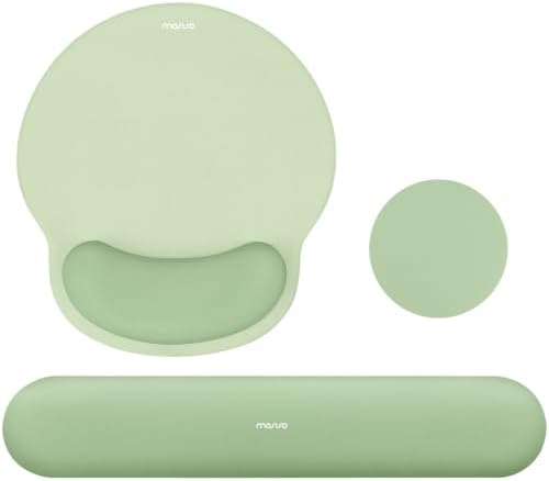 MOSISO Wrist Rest Support for Mouse Pad&Keyboard Set, Laurel Green