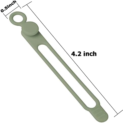Silicone Cable Ties, Cord Organizer Cable Management(16Pcs-Green)