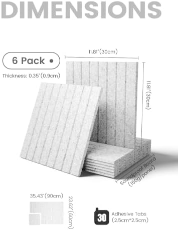 Fluxynara 36" x 24" Large Felt Bulletin Board, Light Gray