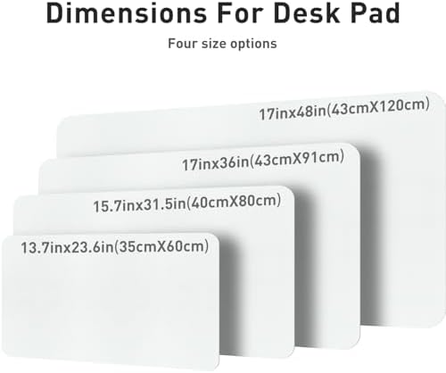 Aothia Leather Desk Pad Protector, Office Desk Mat, Large Mouse Pad, Non-Slip PU Leather Desk Blotter, Laptop Desk Pad, Waterproof Desk Writing Pad for Office and Home (48"x17", Barely Grey)