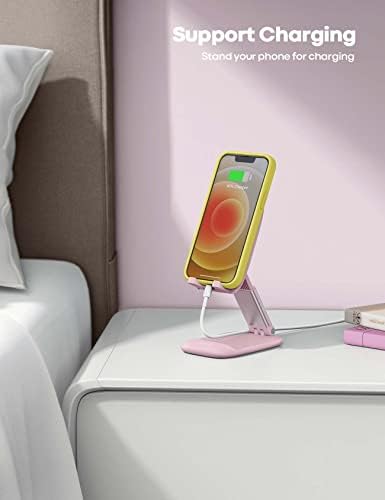 Lamicall Pink Phone Holder, Desk Accessories - Rose Gold Office Holder