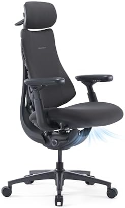 LiberNovo Omni PRO Dynamic Ergonomic Office Chair, Built-in Fan, 48cm