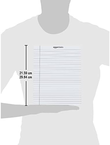 Amazon Basics Legal/Wide Ruled 8-1/2 by 11-3/4 Legal Pad, White, 600 Count (12 Pack of 50 Sheets)