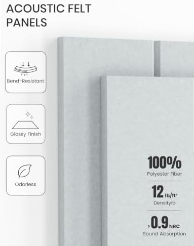 Fluxynara 48" x 36" Large Felt Bulletin Board, Cold White