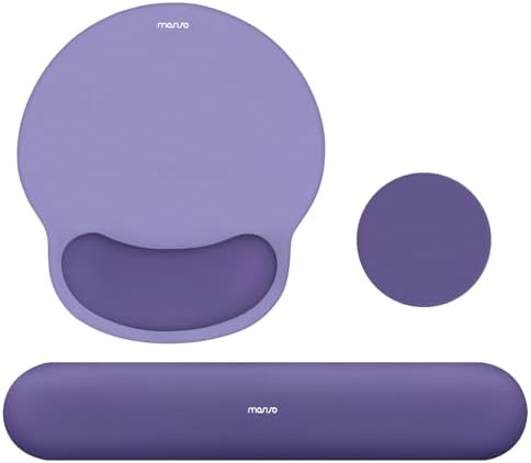 MOSISO Wrist Rest Support for Mouse Pad&Keyboard Set, Imperial Purple