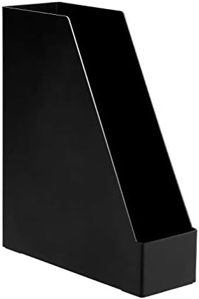 Amazon Basics Plastic Desk Organizer Vertical Magazine Rack and File Holder, Black, 12-Pack
