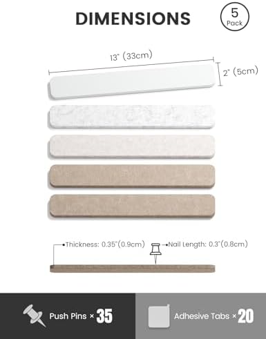 Fluxynara 13" x 2" Felt Wall Panels, Stone Beige