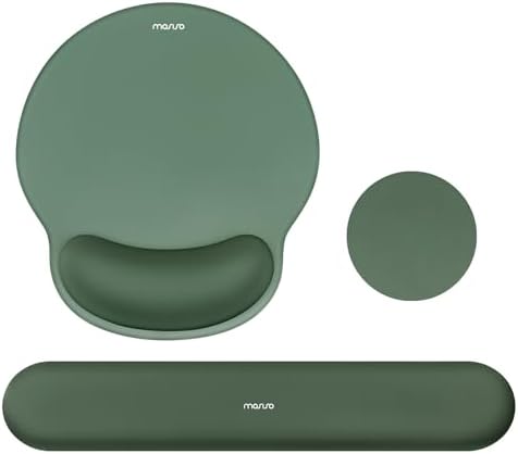 MOSISO Wrist Rest Support for Mouse Pad&Keyboard Set, Midnight Green