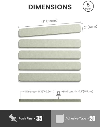 Fluxynara 13" x 2" Felt Wall Panels, Sage