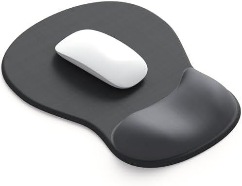 ErgoComfort Gel Wrist Rest Mouse Pad-Ergonomic Office Mousepad with Wrist Support-Non-Slip, Design Desk Accessories Mat for Home&Game Decor (04Graphite Glide)