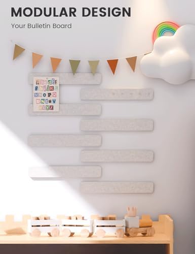Fluxynara 13" x 2" Felt Wall Panels, Oatmeal