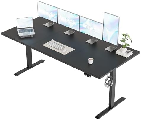 Agilestic 71 * 32 Inch Height Adjustable Electric Standing Desk, Black