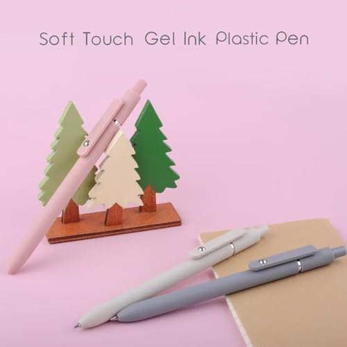 ACEES Gel Pens, 5 Pcs Retractable Quick Dry Black Ink Pen, 0.5mm Fine Point
