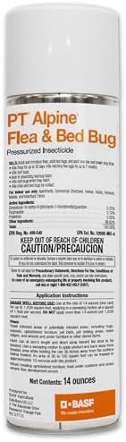 BASF PT Alpine Flea & Bed Bug Killer, Fast Acting Insecticide, Extended Long Lasting Pest Control Formula, Quick Dry, Non-staining, Ready to Use Spray Can 14 oz