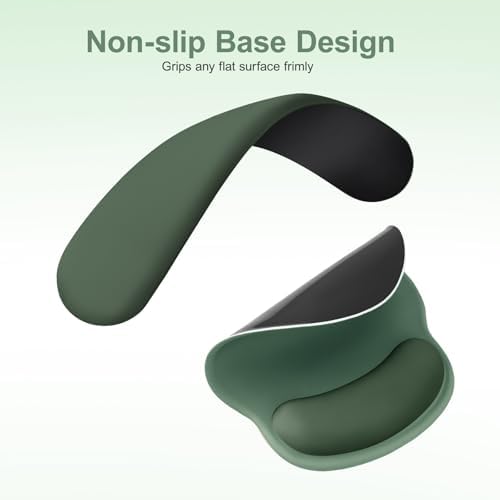 MOSISO Wrist Rest Support for Mouse Pad&Keyboard Set, Midnight Green