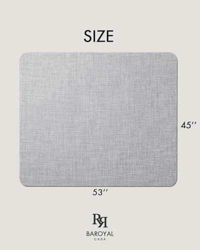Baroyal Office Chair Mat for Hardwood Floor Under Desk Computer Rolling Chair Mat for Wood/Tile Floor Non-Slip Heavy Duty Desk Rug PVC Plastic Hard Floor Protector 45"x 53" (Mist)