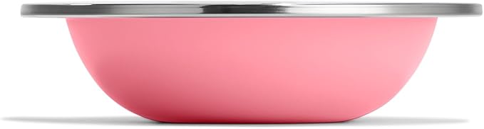 Hydro Flask Stainless Steel Kids Bowl- Dishwasher Safe, Stackable, Dinner Bowl in Dahlia Pink