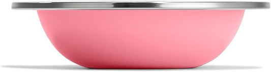 Hydro Flask Stainless Steel Kids Bowl- Dishwasher Safe, Stackable, Dinner Bowl in Dahlia Pink