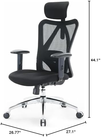 SIHOO M18 Ergonomic Office Chair, Upgraded Wheels, Mesh Back Desk Chair