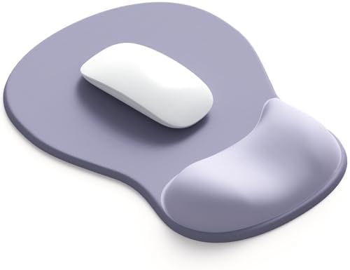 ErgoComfort Gel Wrist Rest Mouse Pad-Ergonomic Office Mousepad with Wrist Support-Non-Slip, Design Desk Accessories Mat for Home&Game Decor (06Lavender Haze)
