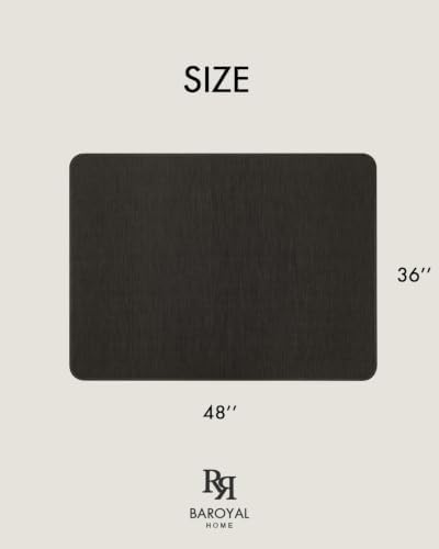 Baroyal Office Chair Mat for Hardwood Floor Under Desk Computer Rolling Chair Mat for Wood/Tile Floor Non-Slip Heavy Duty Desk Rug PVC Plastic Hard Floor Protector 36" x 48" (Espresso)