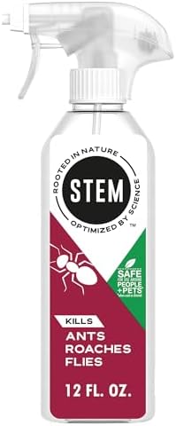 STEM Plant-Based Bug Spray, Ant, Roach, Fly Killer Indoor Outdoor, 12 oz