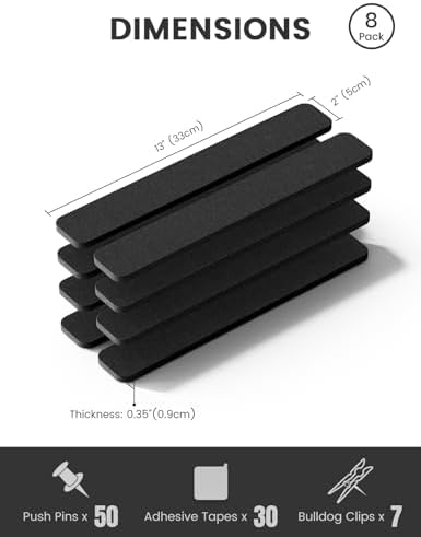 Fluxynara 13" x 2" Felt Wall Panels, Black